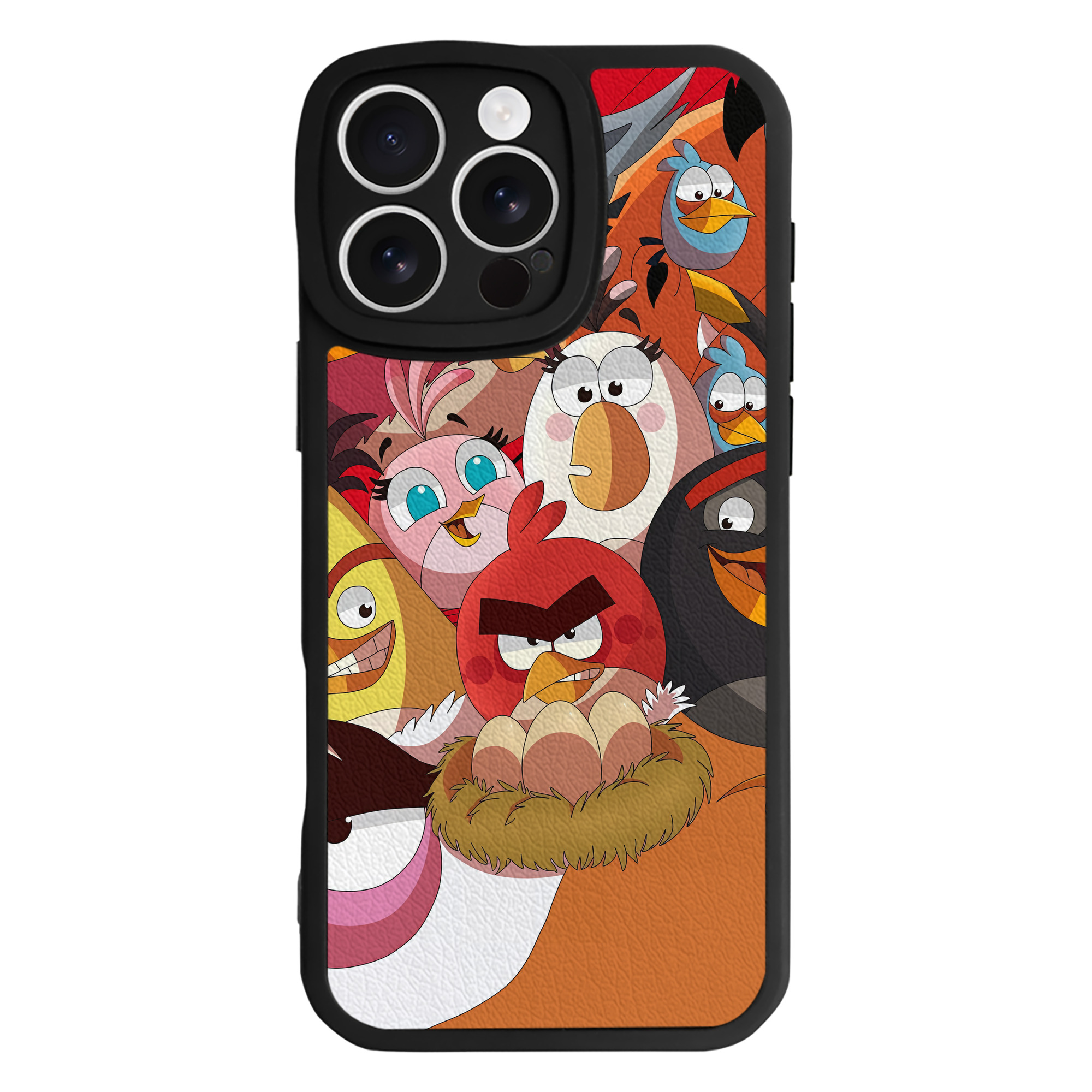 （画像用） Angry Birds アングリーバード 【iPhone 16シリーズ対応】シリコンスマホケース（レザー調） 材質：シリコン